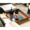 Extra Large Square Wood Tray, Generously 22" Acacia Serving Trays