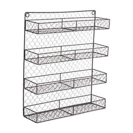 20" Silver Multi-purpose 4 Tier Spice Rack