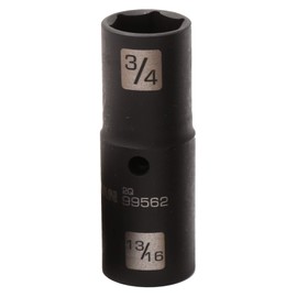 STEELMAN 1/2-Inch Drive 6-Point 3/4-Inch x 13/16-Inch Thin-Wall Double Ended Impact Flip Socket, Durable Corrosion-Resistant Steel, Laser-Etched Callouts