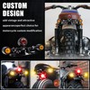 NWpangu Universal Motorcycle Tail Light, 12V 3-Head Bullet Shape Integrated