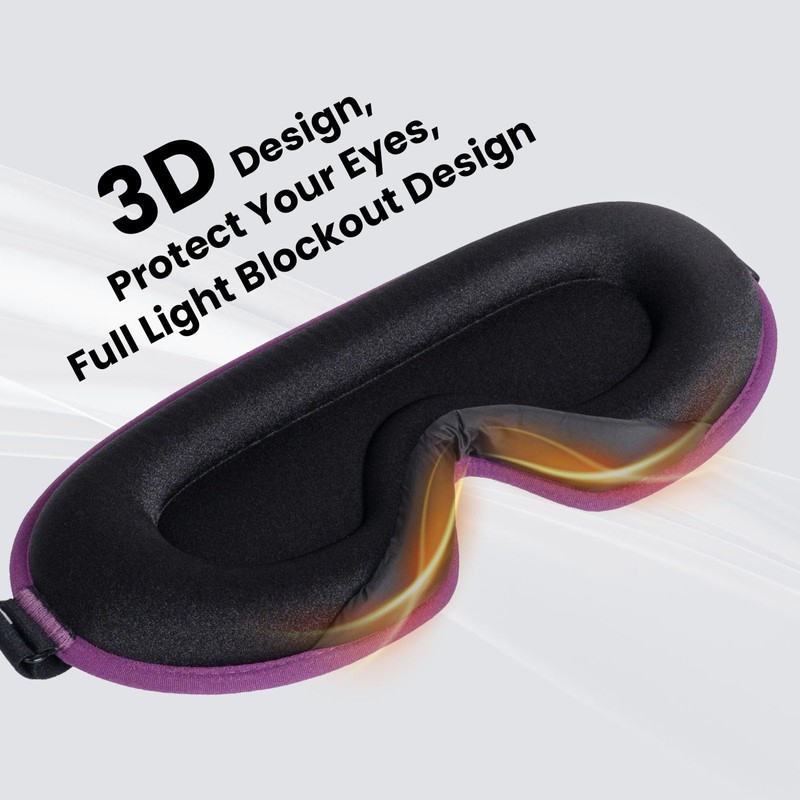 SUSNUAN Sleep Eye Mask, 3D Contoured Sleep Mask Light Blocking