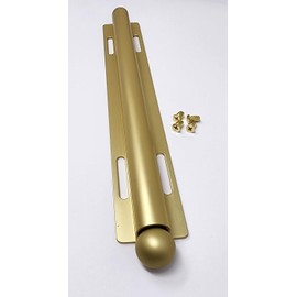 12-Inch Long Expendable and Reversible Pullout Closet Wardrobe Valet Rod with Installation screws (Matte Brass)