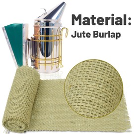 HiveSweet Burlap Bee Smoker Fuel 2.2 Pound Jute Burlap Smoker Fuel Natural Bee Hive Smoker Fuels Easy to Light Long Continuous Burn Produces Light Cool Smoke