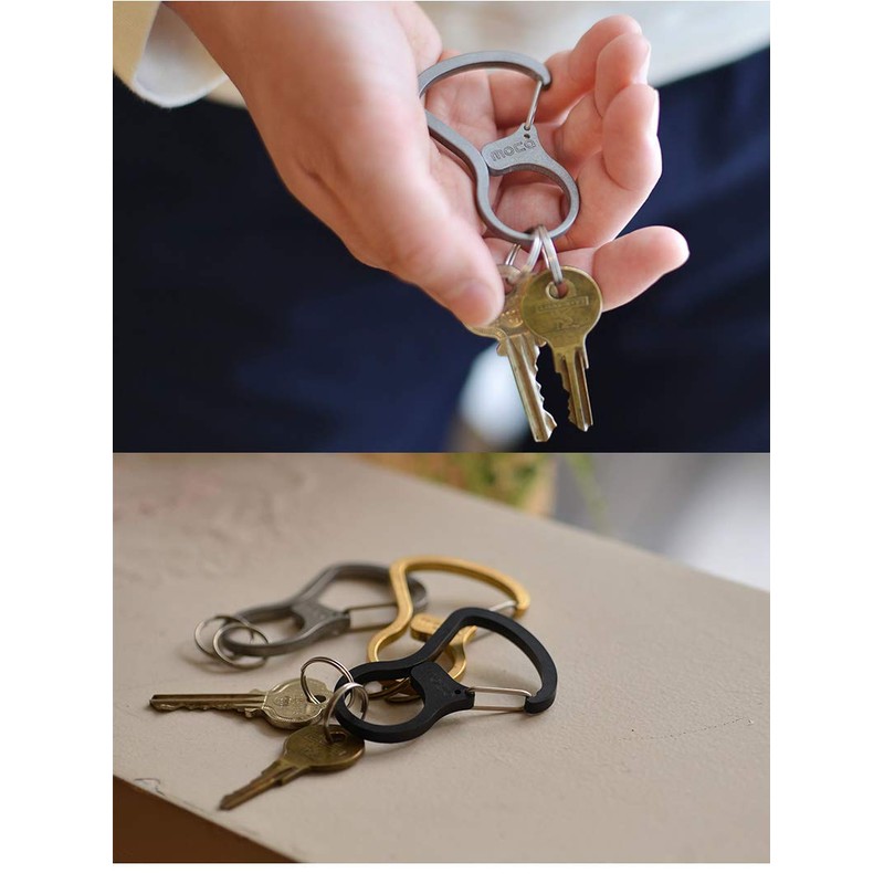 Mocha Carabiner Key Holder, Hook, Key Storage, Made in Japan,
