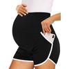 Peauty Summer Gray Maternity Shorts Active Plus Size Maternity Shorts