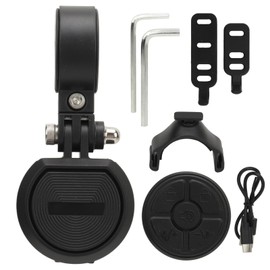 Alomejor Adjustable 80-130DB Electric Bicycle Horn with Remote Control, USB Charging, IPX6 Waterproof, for Mountain Bikes