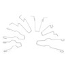 6pcs Steel Headlight, Car Bulb Retaining Spring Clip Bulb Retaining