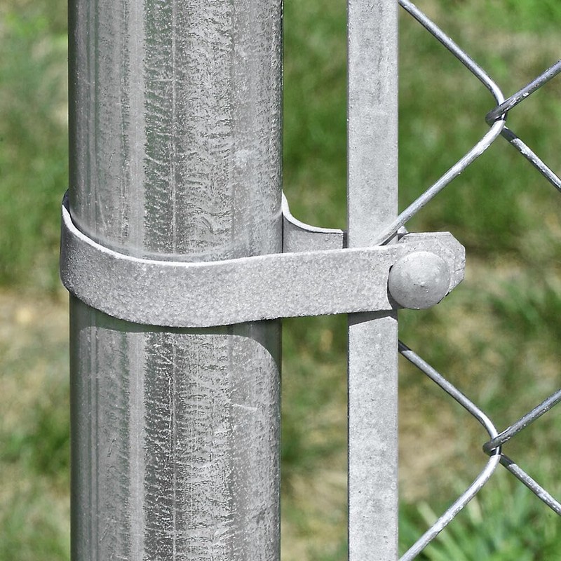 Galvanized Steel Chain Link Tension Band, Durable Steel Chain Link