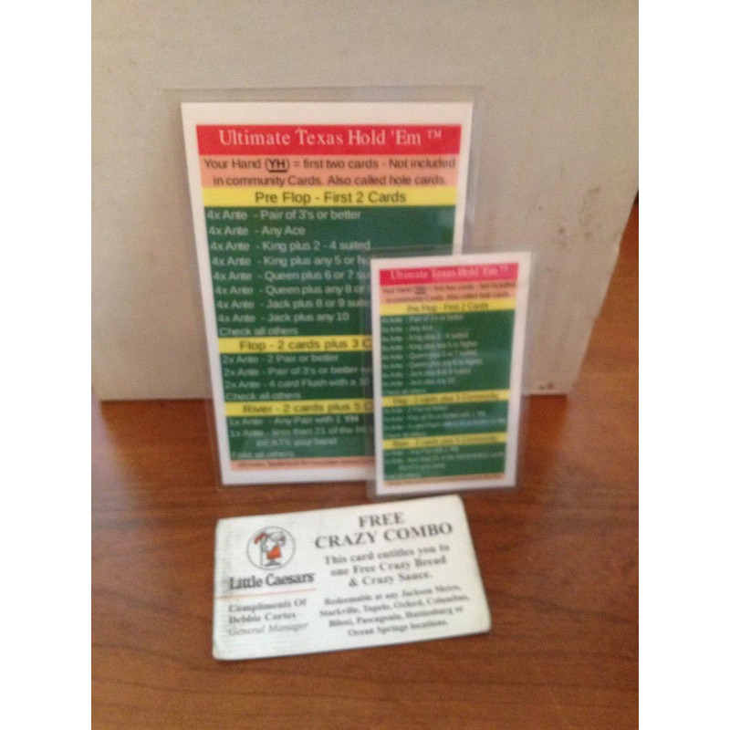 4 Ultimate Texas Hold em Strategy Cards