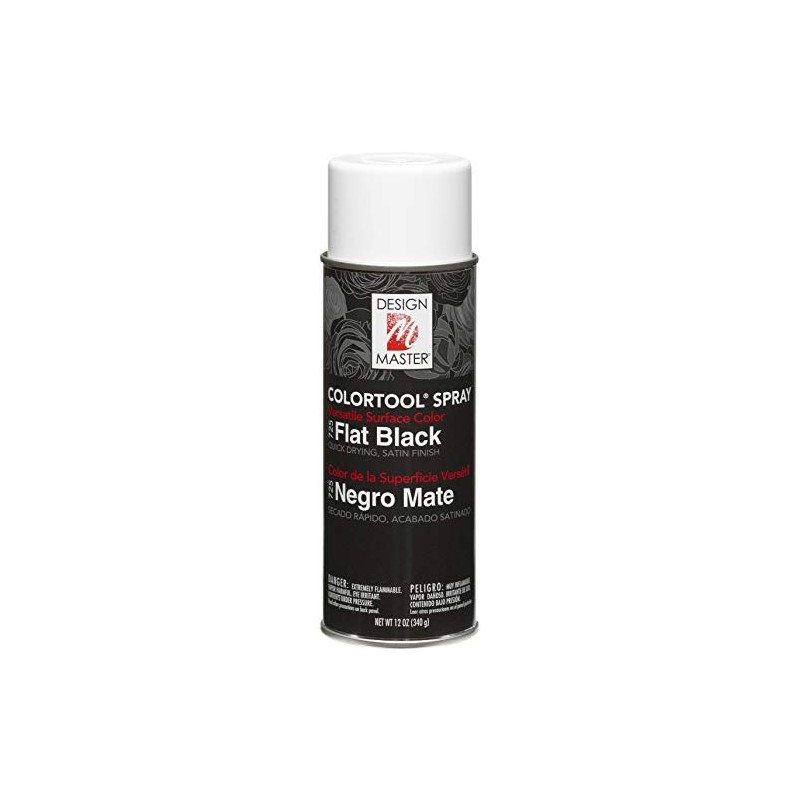 design master Colortool Floral Spray Paint 12oz Flat Black Y