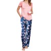 Famulily Women's Cute Pyjamas Set Ruched Shoulder Cotton Pjs Loungewear