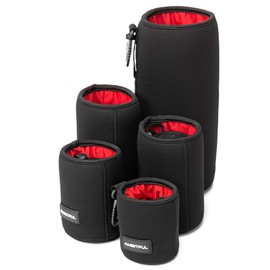 AMBITFUL Lensball Bag, Lens Case Lens Pouch Bag, with Thick Protective Neoprene for DSLR Camera Lens for Nikon, Sigma, Pentax, Sony, Fuji, Panasonic 7artisans ect Lens (6.69x3.93in LP-17)