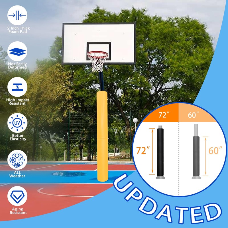 VANCL Heavy Duty Basketball Post Padding – 6FT Protective Wrap