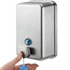 Gorlary Commercial Soap Dispenser Wall Mount, 37 fl oz, Silver