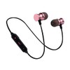 Bluetooth Metal Headphones for Honor 20 Smartphone Wireless Remote Hands-Free Universal Pink