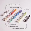 3er Ohrringe Set bunt ‚Ä¢ Runde Ohrstecker mit Stein in
