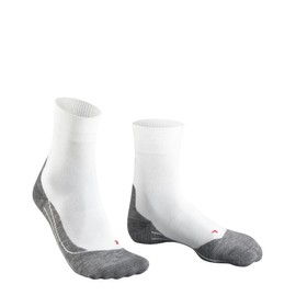 Falke Ladies' RU4 Running Socks – Cotton Blend, 1 Pair, Various colours, UK sizes 2 - 9/35-42, with medium padding, moisture-regulating, quick-drying, cushioning effect, white, 41-42