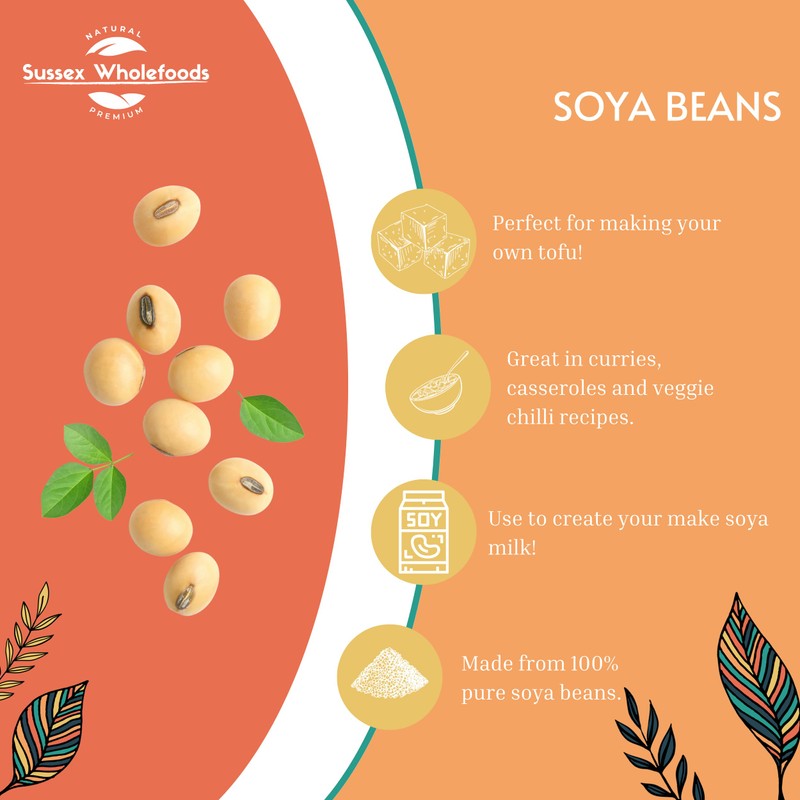 Sussex Wholefoods Organic SOYA Beans 500g