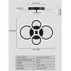 Vikaey Modern LED Flush Mount Ceiling Light, 4 Rings Black