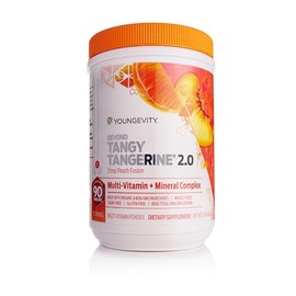 Youngevity Beyond Tangy Tangerine 2.0 Citrus Peach Fusion Multi-Vitamin & Mineral Complex - Made with Natural & Whole Foods | 8,000 ORAC