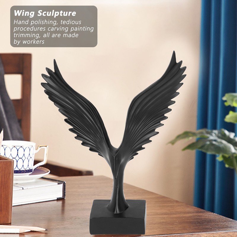 Angel Wing Resin Craftwork Sculpture Decoration Desktop Ornament Abstract Eagle