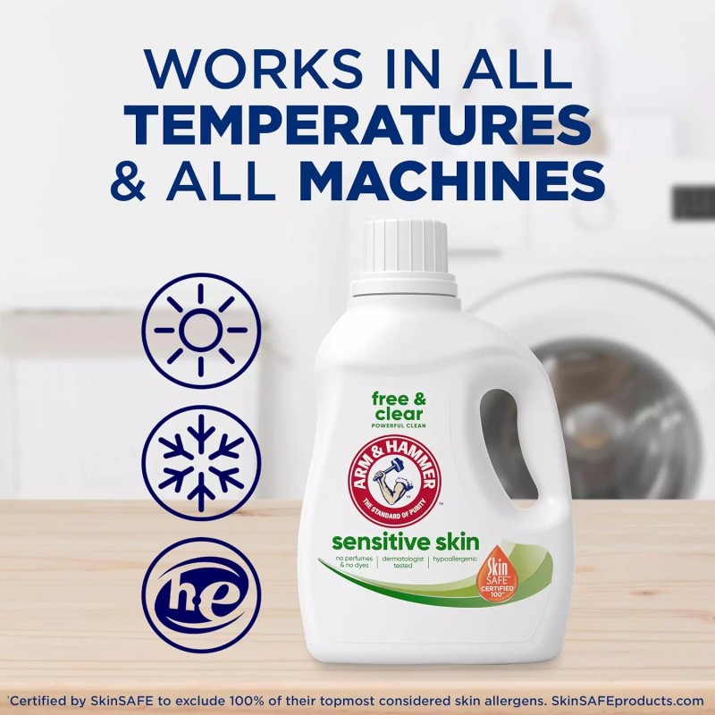 Arm & Hammer Sensitive Skin Free & Clear, 105 Loads