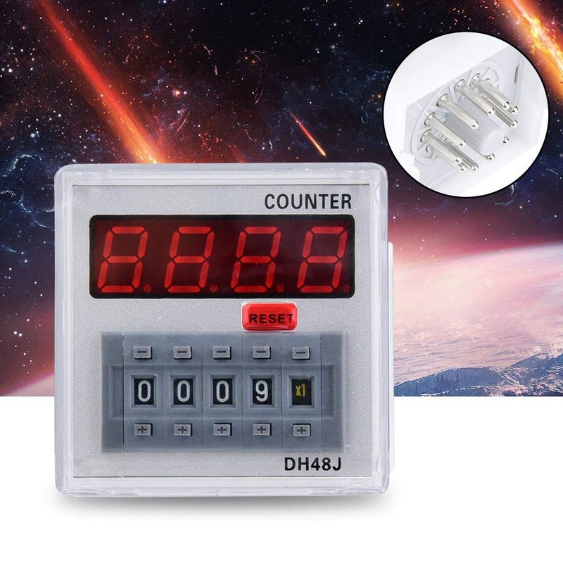 Electronic Meter Relay, DH48J-A Digital Counter Relay LED Display Terminal