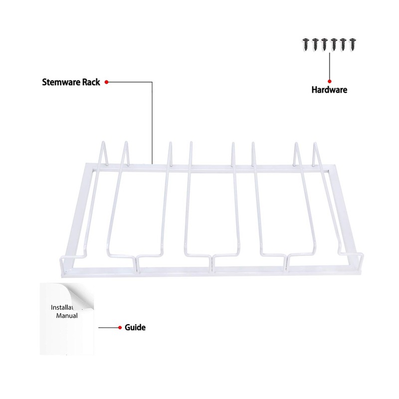 FOMANSH Wine Glass Rack - Under Cabinet Stemware Wine Glass