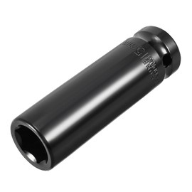 TA-VIGOR 1/2" Drive Through 15mm Deep Impact Socket Heat Treated CR-V Steel 6 Point Metric Sizes