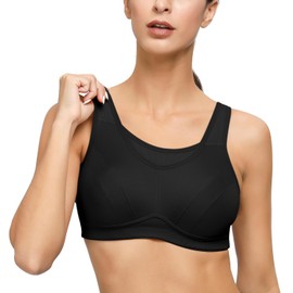Deyllo Women's Sports Bra Strong Hold Large Sizes Sports Bra for Fitness Running Yoga. - 100C