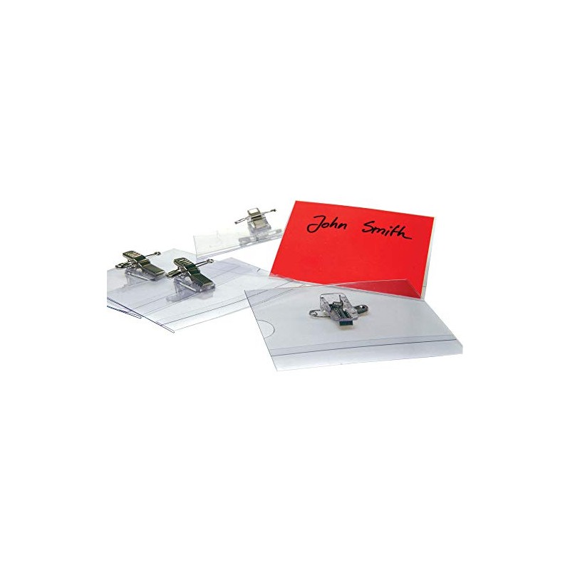 Announce Combi Clip Name Badge, 54 x 90 mm, Pack