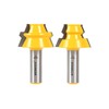 YONICO Lock Miter 22.5 Degree 2 Bit Router Bit Set