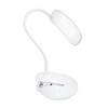 Simple Designs LD2021-GRY Flexi Rounded Clip Light LED Desk Lamp,
