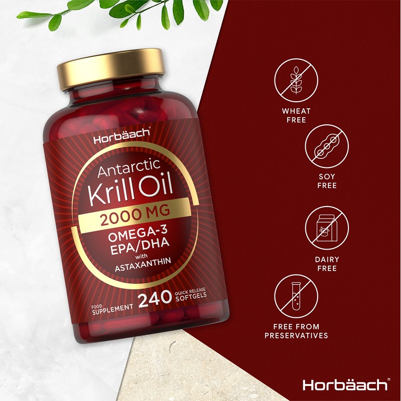 Antarctic Krill Oil 2000mg | 240 Softgel Capsules | High