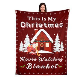 Christmas Throw Blanket 50x60'' Christmas Decor, Warm Soft Christmas Blanket and Throws for Living Room Bedroom Winter Holiday Cabin Blanket for Sofa Couch Cozy Christmas Blanket Gifts for Women Girls