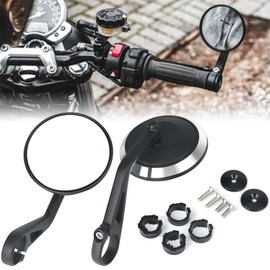 FWXEOZ Bar End Mirrors for Motorcycles Rocket 3/ Street Triple 765RS/ Street Trident 660/ Speed Triple 1200 RR/Bobber T120/ Daytona 675 660 (Rhomb Handle Bar Rearview Mirror)