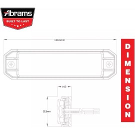 Luz Estrobo 36w 12 Led Doble Color 12cm Vehículos Emergencia