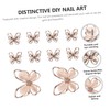 Healvian 30pcs Rhinestone Inlaid Butterfly Nail Art Decals DIY Manicure