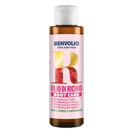 Castor Oil 100% Pure, Natural and Cold Pressed 100 ml Benvolio 1938 - Good for Eyebrows, Body, Hair, Beard, Eyelashes and Nails - Vegan Castor Oil