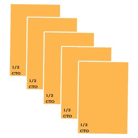 5 Pcs 1/2 CTO Light Gels Sheet,Orange Correction Filter Colored Film,Color Gels for Lighting Photography Photo Studio Led Strobe Video,16x20Inch