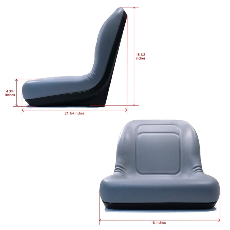 Country Clipper Replacement Gray Tractor Seat for Milsco XB-180