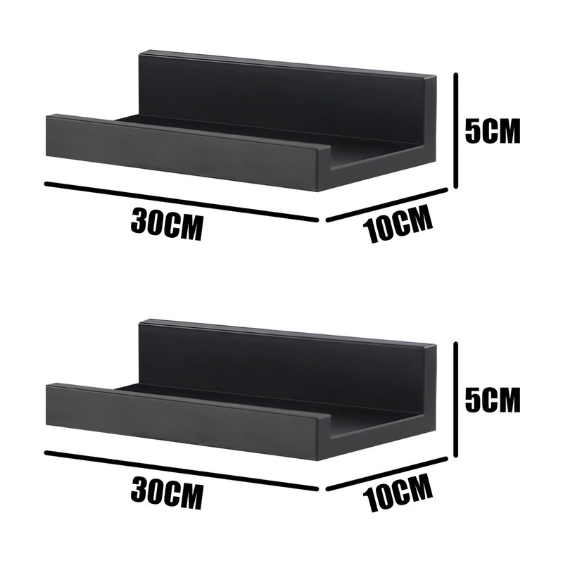 GEEZY Set of 2 Floating Wall Shelves Picture Ledge Display