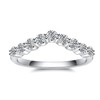 GSLAOZ Moissanite Wedding Band for Women, 0.54 ct D Color