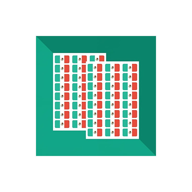 PAPERZIP - Mexico Flags (Bandera de México) – 48 Stickers