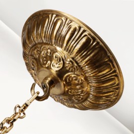 BEQUZON 6.1'' Gold Canopy for Chandelier Pendant Light, Mounting Plate Kit for Ceiling Lights, Vintage Style