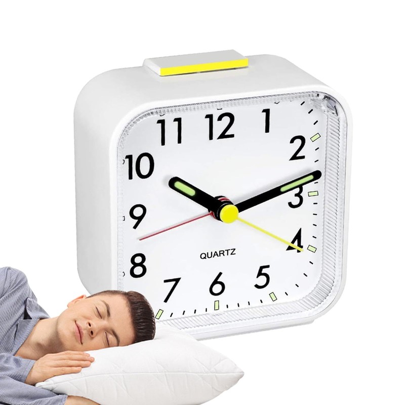 Night Light Small Alarm Clock | Silent Non-Ticking Quartz Clock