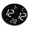 Round Digital Wall Clock 12 24Hr USB Powered Silent Modern