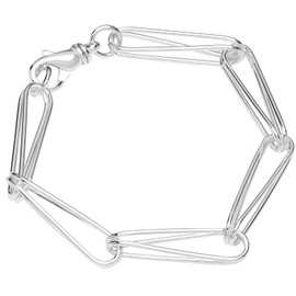 NKlaus Anklet 925 Sterling Silver 26 cm Designer Chain Women's Anchor Anklet Fine 12727, Sterling Silver, No gemstone