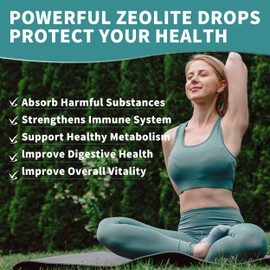 Zeolite Drops for Women - Clinoptilolite Zeolite Liquid Drops with Vitamin B12 & D3 - Heavy Metal Support, Immune Health, Natural Metabolism, Energy & Clear Skin - 30 Day Vegan Supply