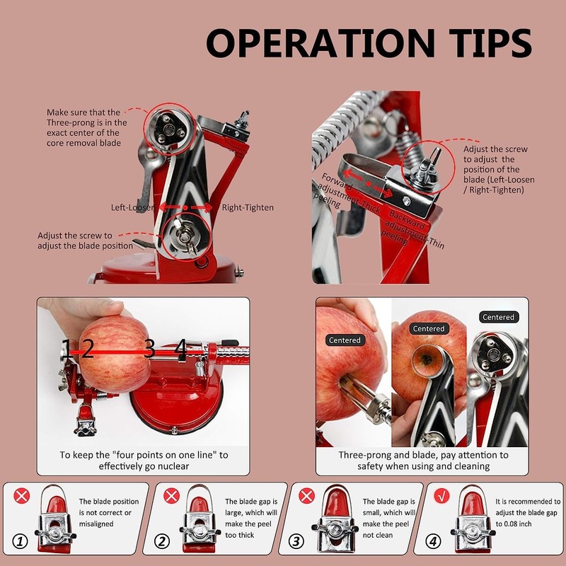 3 in 1 Apple Peeler Corer, Potato Pear Fruit Peeler